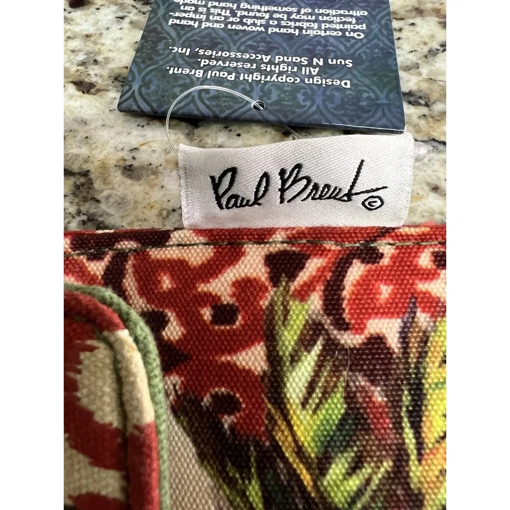 Paul Brent Sun N Sands Thai Palm Horizontal II Canvas Flap Over Laptop Case NWT
